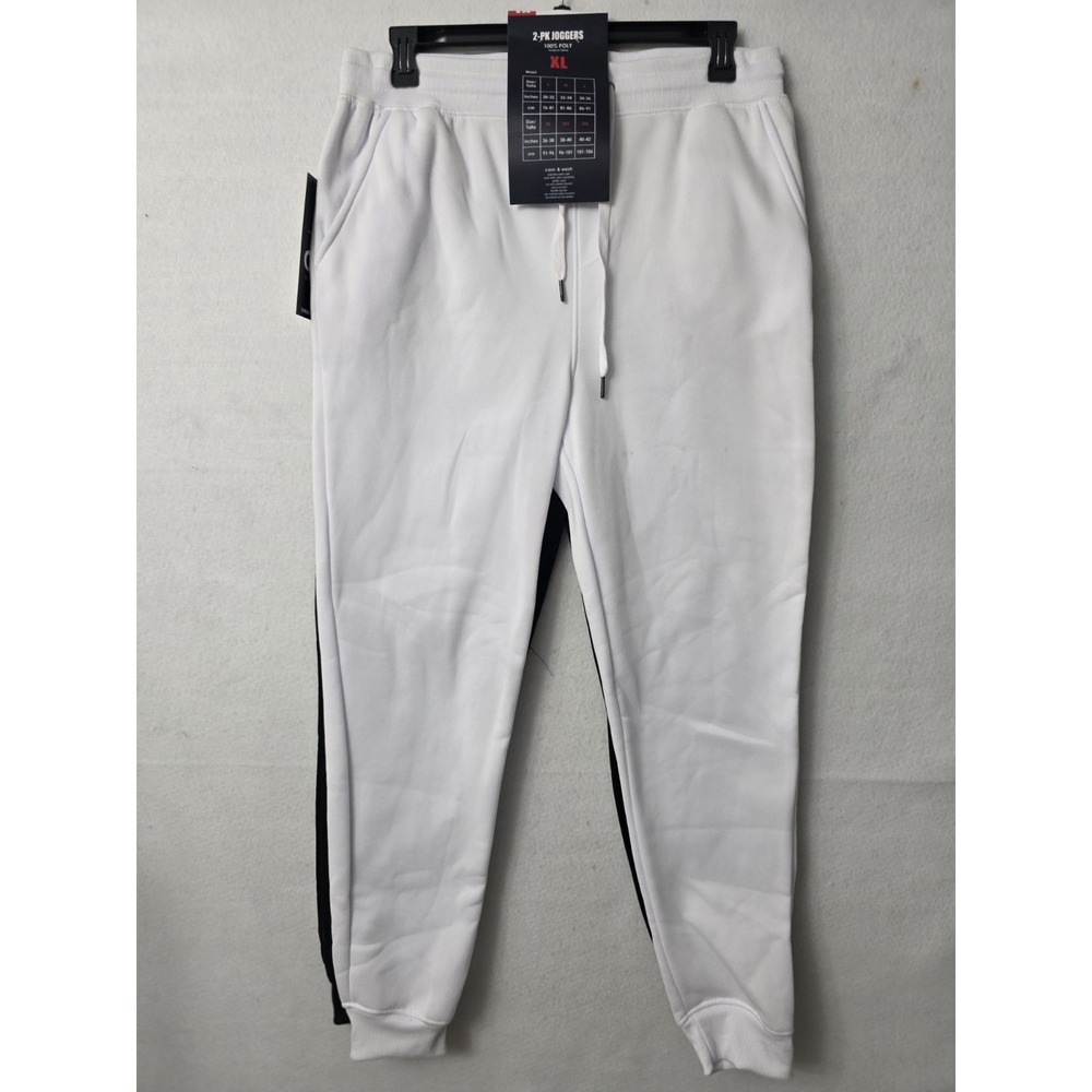 C 81 Essentials 2 Pack Jogger Pant Mens XL Black And White